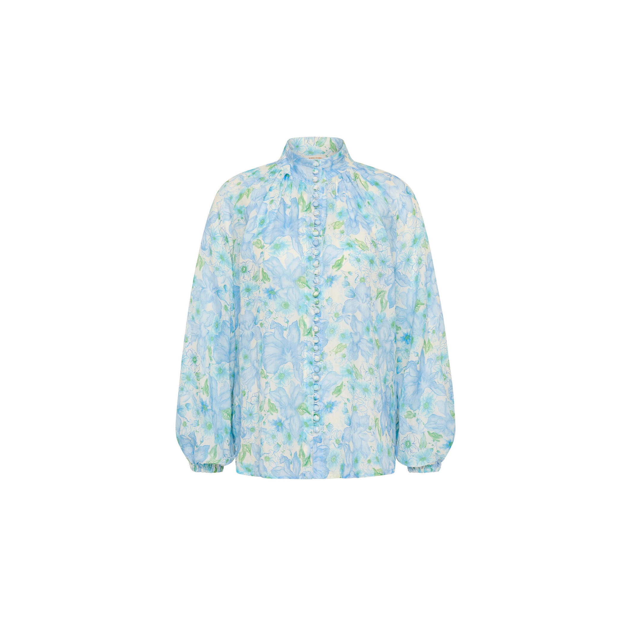 ZIMMERMANN LONG SLEEVES TOP BLUE 
